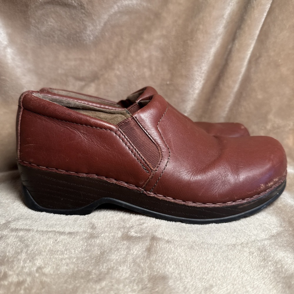 Klogs USA Leather Slip On Clogs Women's 7M‎ Brown Good Slip Resistant Maxum